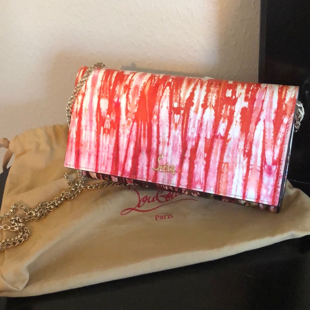 New Authentic Christian Louboutin chain wallet